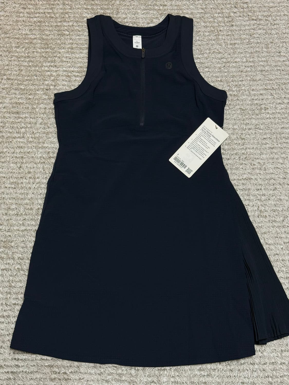 (택o 미착) 룰루레몬 Grid-Texture 테니스 드레스 블랙 6 1 상품이미지1