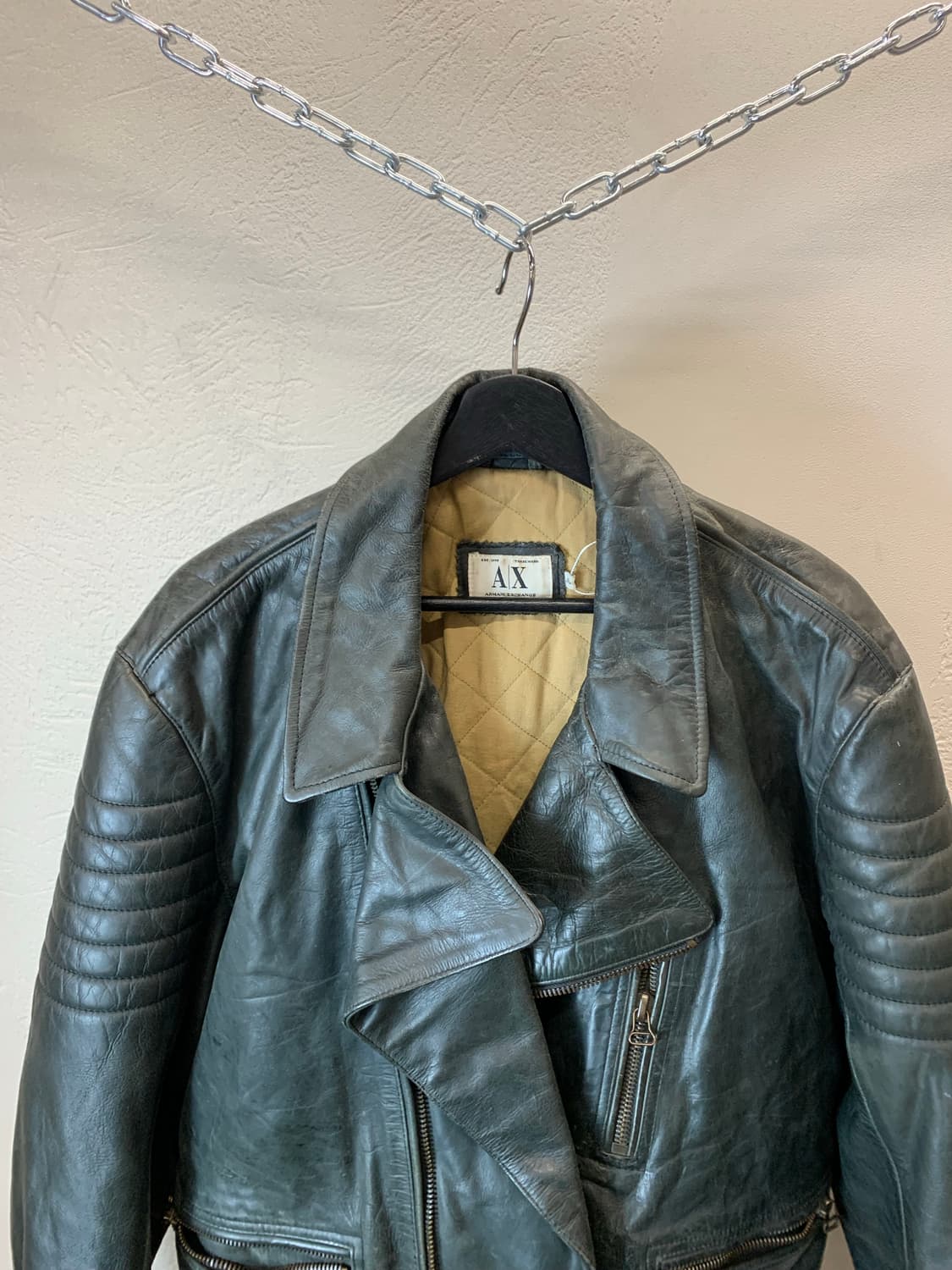 아르마니 익스체인지 레더 바이커자켓 상품이미지2