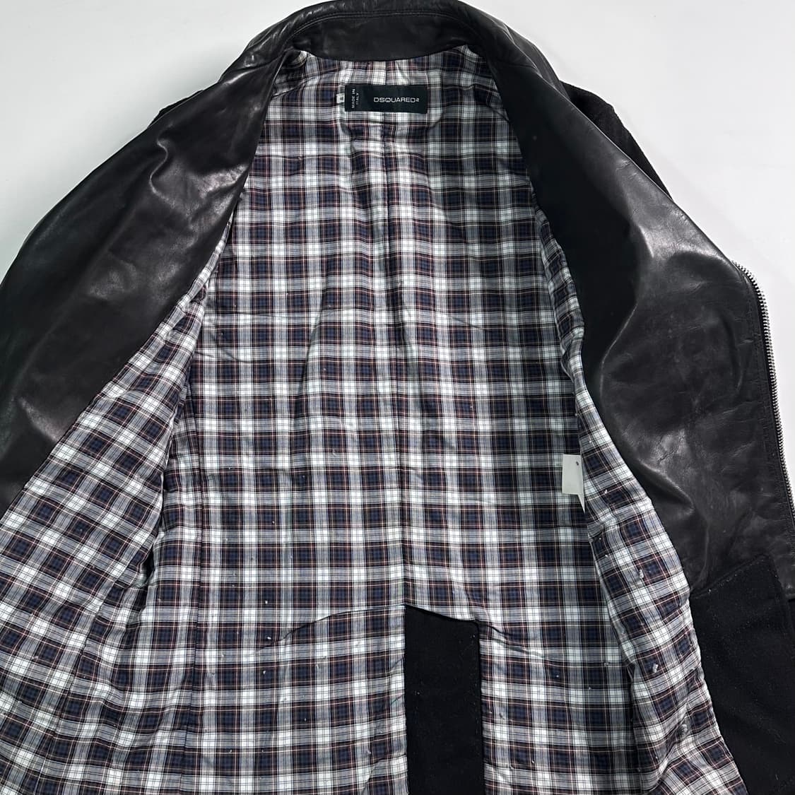 디스퀘어드 울/레더 바이커 자켓 상품이미지7