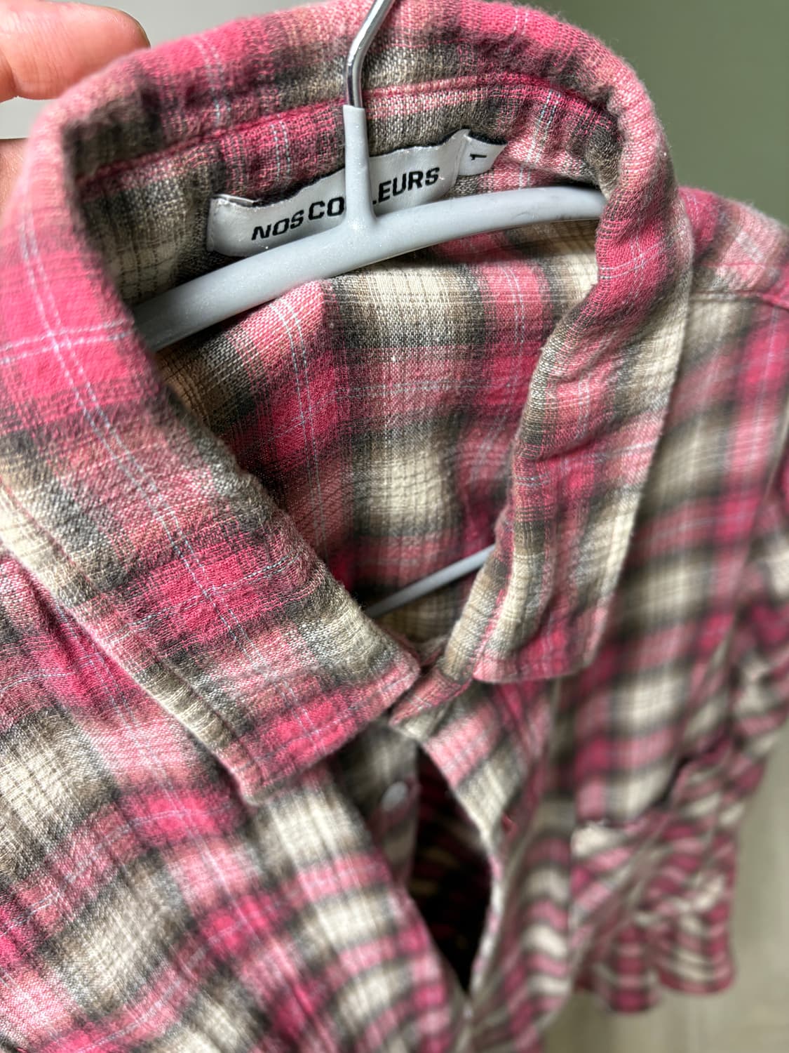 [1] 노쿨러스 체크 바이트 셔츠 체리 1사이즈 상품이미지4