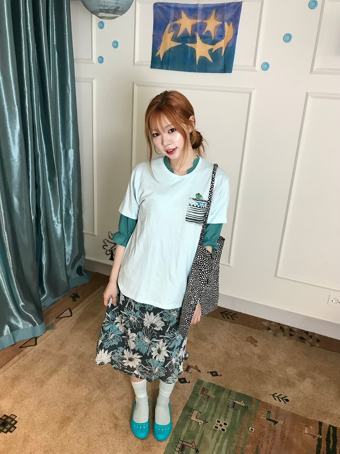  하늘하늘+청록 색감이 너무 귀여운 코디셋🫧🐸🪼 상품이미지6