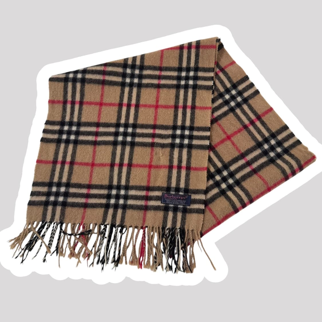 정품 버버리 노바체크 캐시미어 베이지 머플러 상품이미지1