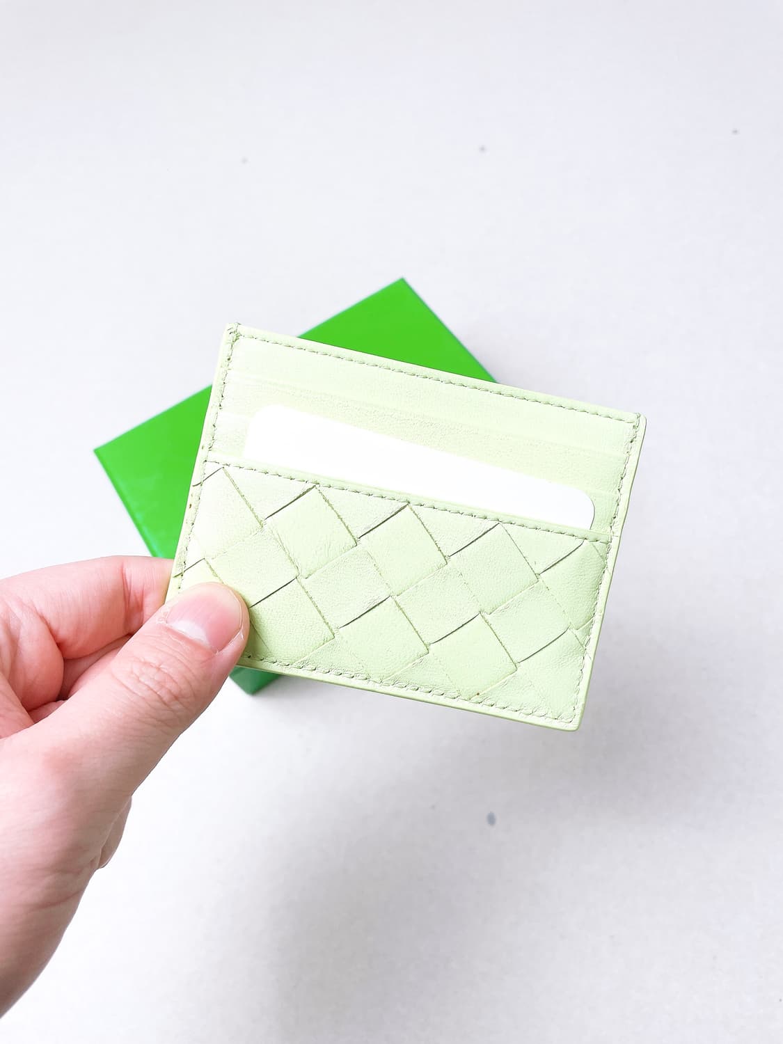 (정품/새상품) 보테가베네타 허브 컬러 인트레치아토 카드지갑 상품이미지3