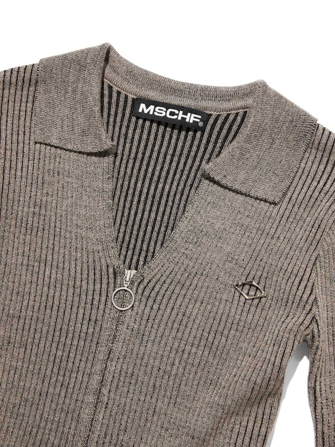 미스치프 MSCHIEF 니티드 투톤 집업 가디건 상품이미지3