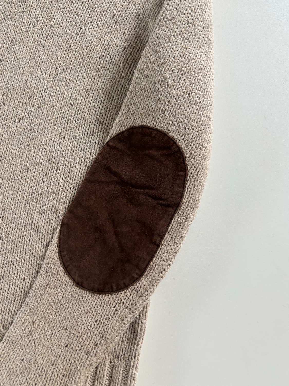 Polo 폴로 랄프로렌 베이지 컬러 엘보우 패치 혼방 니트 상품이미지9