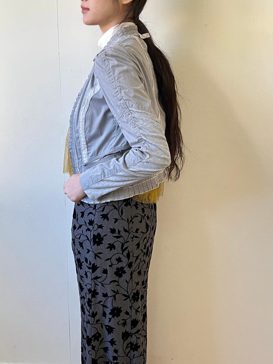 MARC CAIN 백리본 그레이 크롭 자켓 상품이미지7