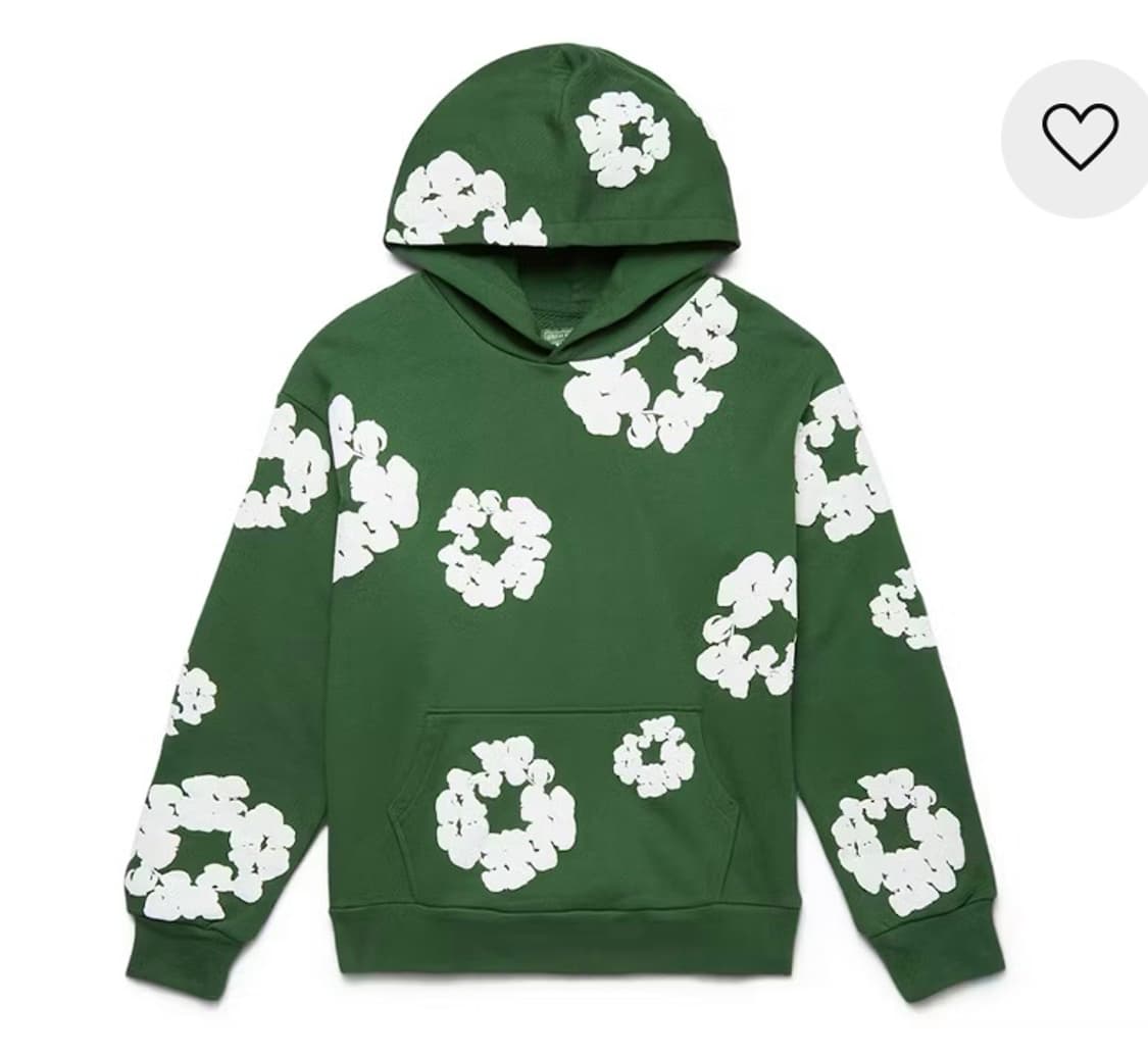 데님티어스 그린 후드티 판매 상품이미지1