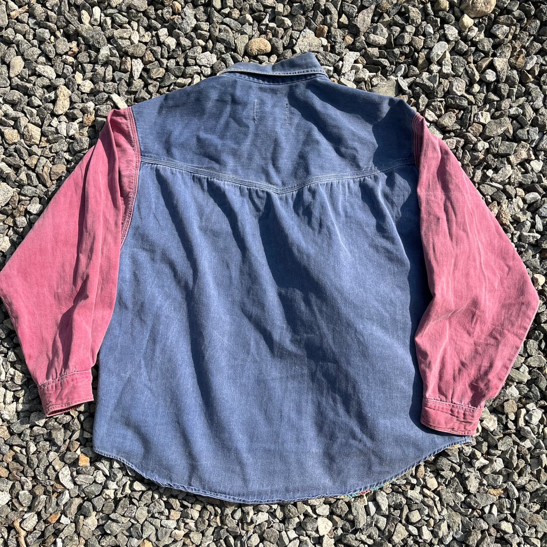 일본빈티지 배색 패턴셔츠 (실측확인) 공용!!  상품이미지5