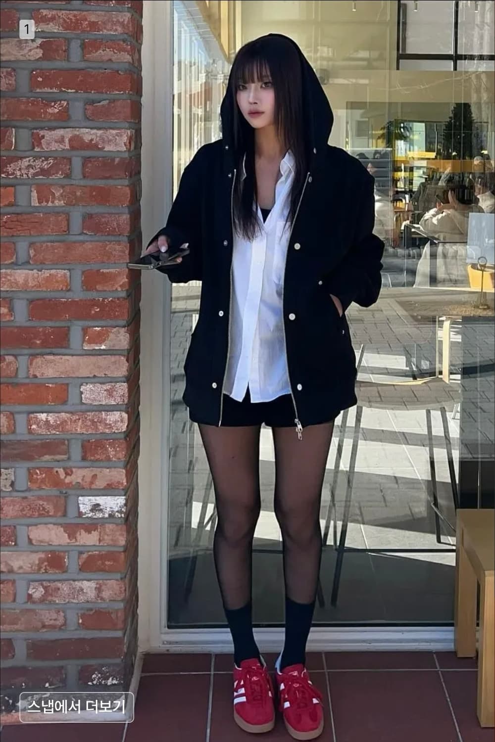 아이돈워너셀 후드집업 블랙 자켓(남녀공용0) 상품이미지1