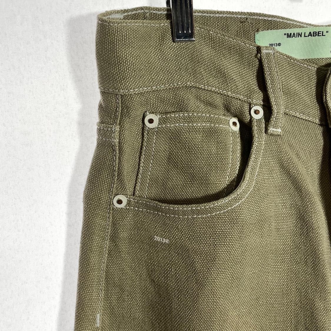 오프화이트 JUTA 와이드 레그 린넨 팬츠  상품이미지4