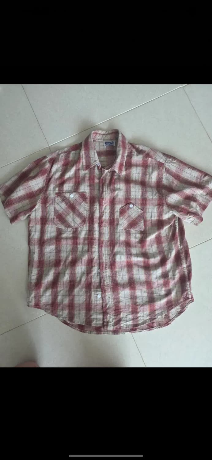 케이앤드 린넨 반팔 워크 셔츠 L 상품이미지1