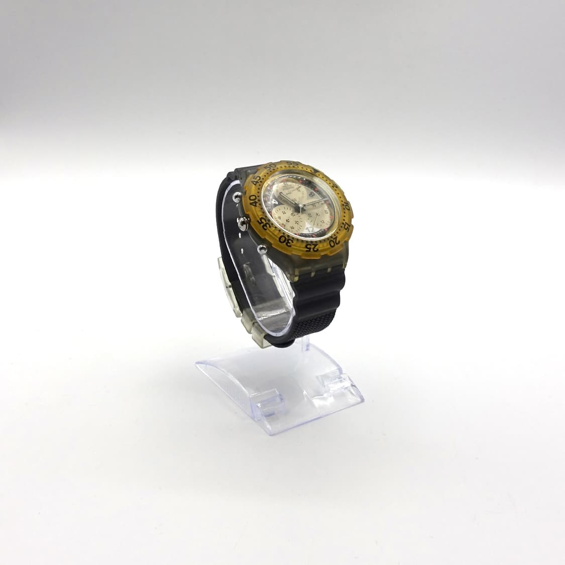 SWATCH 스와치 onda nera 아쿠아 크로노 빈티지 스와치 시계 상품이미지5
