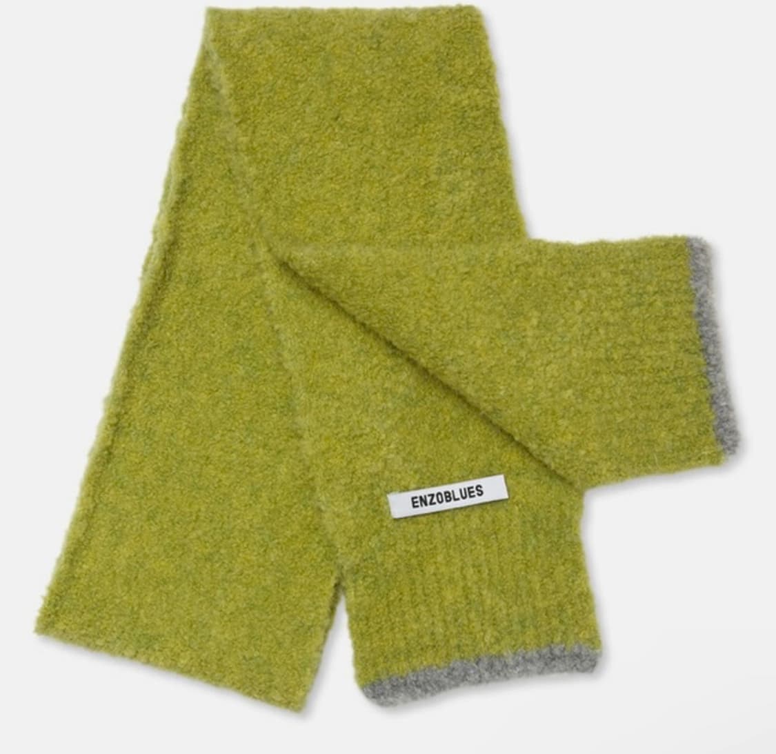 엔조블루스 부클 머플러 옐로위시 그린 상품이미지2