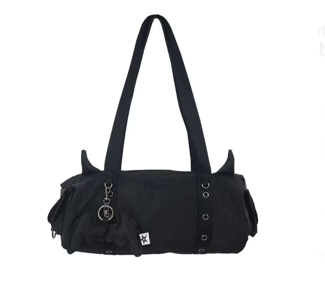 NUYET Devil round boston bag _ Black 상품이미지2