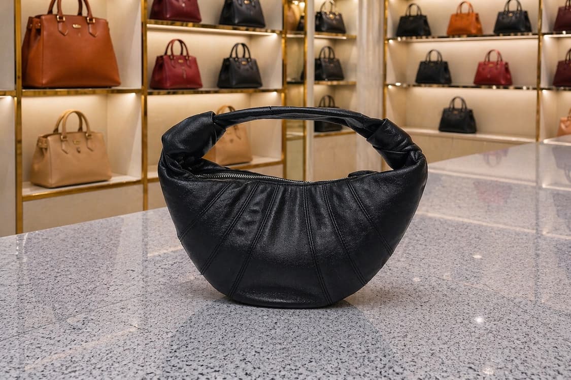 [S급] 르메르 포춘 크루아상 소프트 나파 백 미니 블랙 판매합니다!!! 상품이미지1