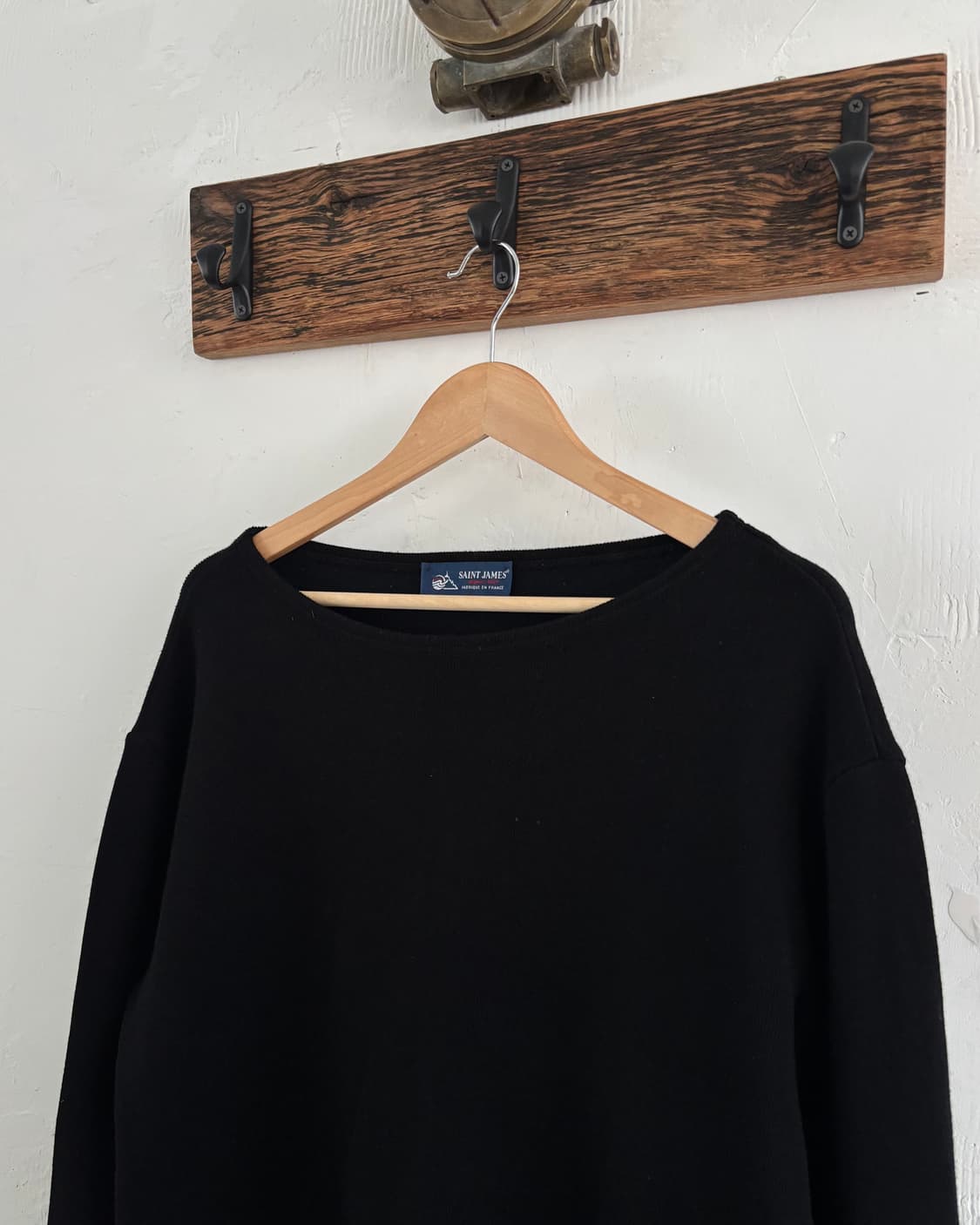 Saint James 세인트제임스 블랙컬러 보트넥 울 니트 상품이미지4