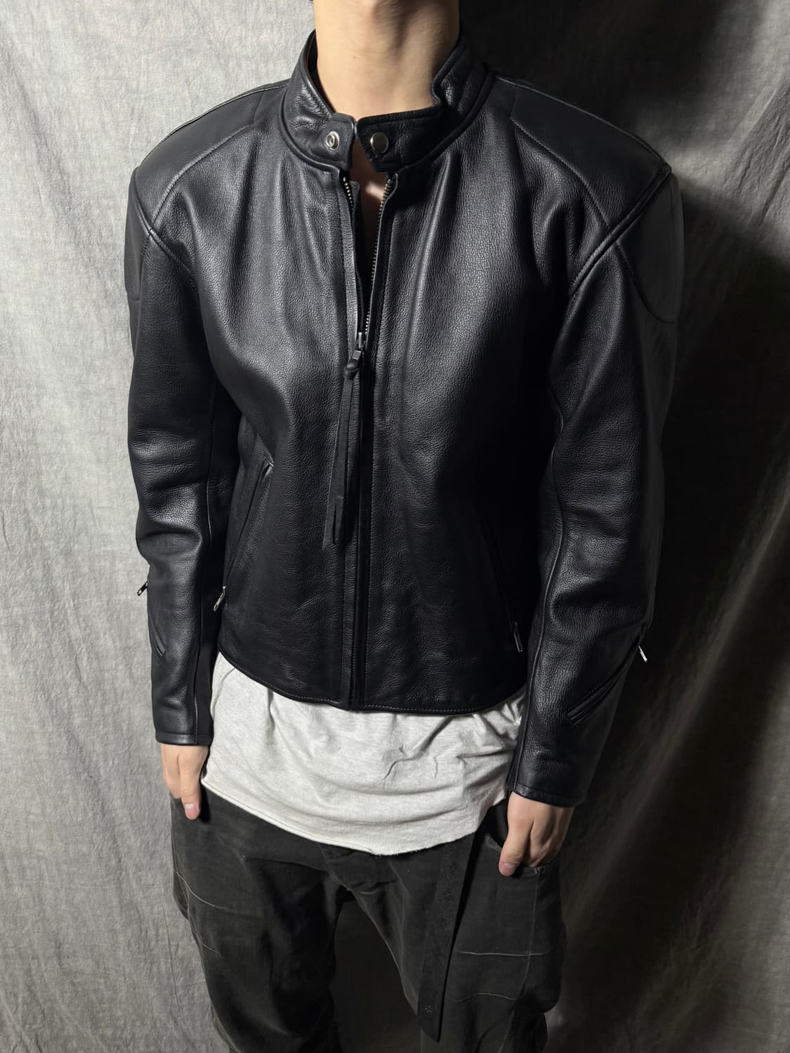 Greedy Motorcycle Cow hide Jacket 상품이미지1
