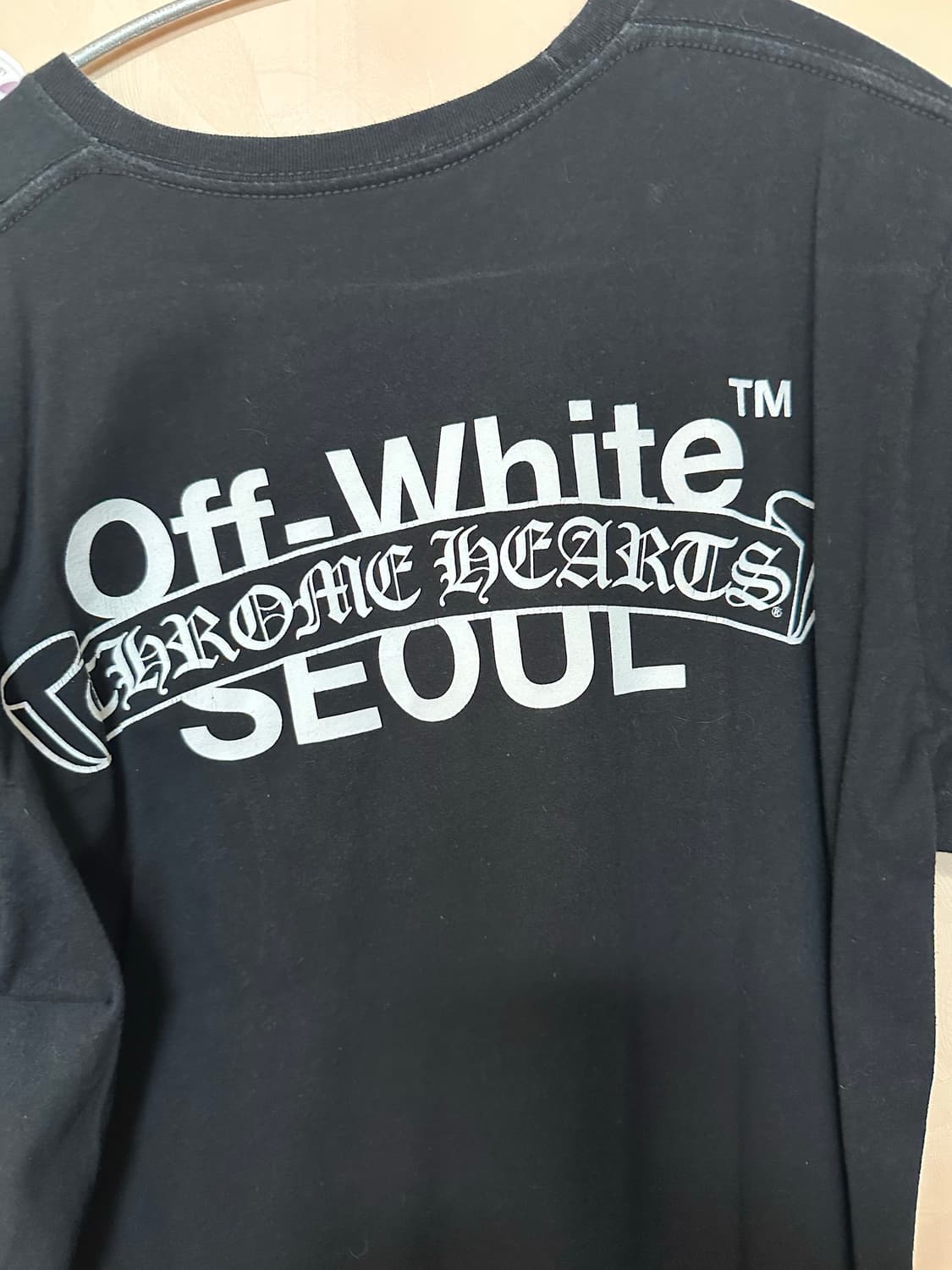 한글택) M) 크롬하츠 x 오프화이트 서울 반팔 상품이미지5