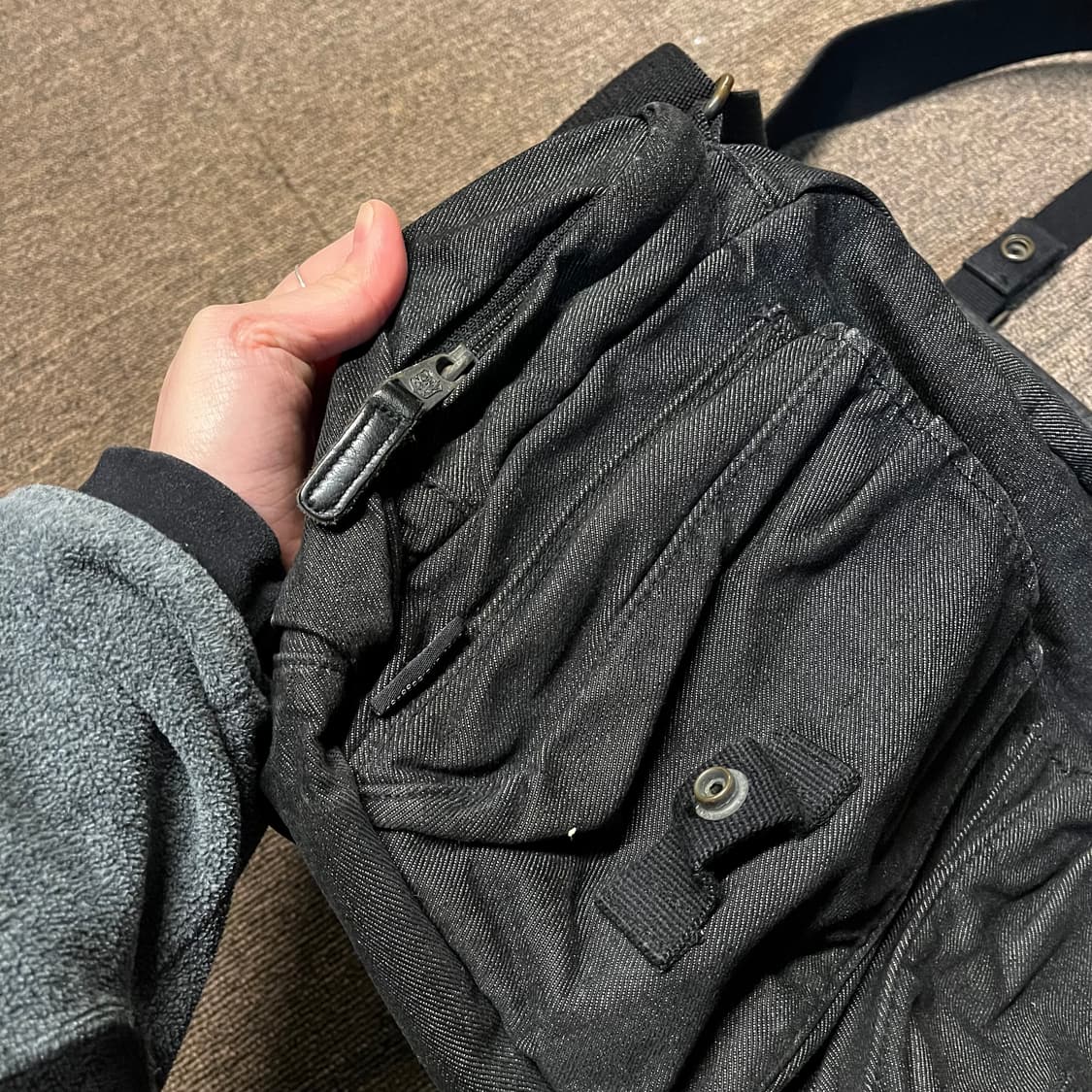 루카스 y2k 흑청 데님 크로스백 상품이미지7