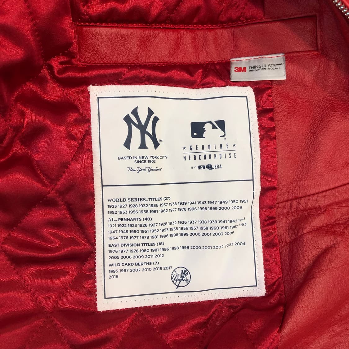 뉴에라 X 스와로브스키 뉴욕 양키스 소가죽 레더 바시티 스타디움 자켓 상품이미지7