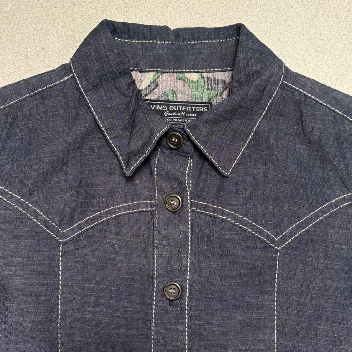 VIMSOUTFIT 컷오프 데님 셔츠 S 상품이미지4