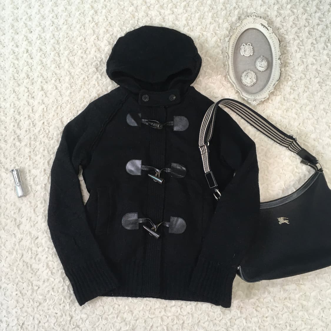 burberry wool duffle hood zip-up jacket 상품이미지1