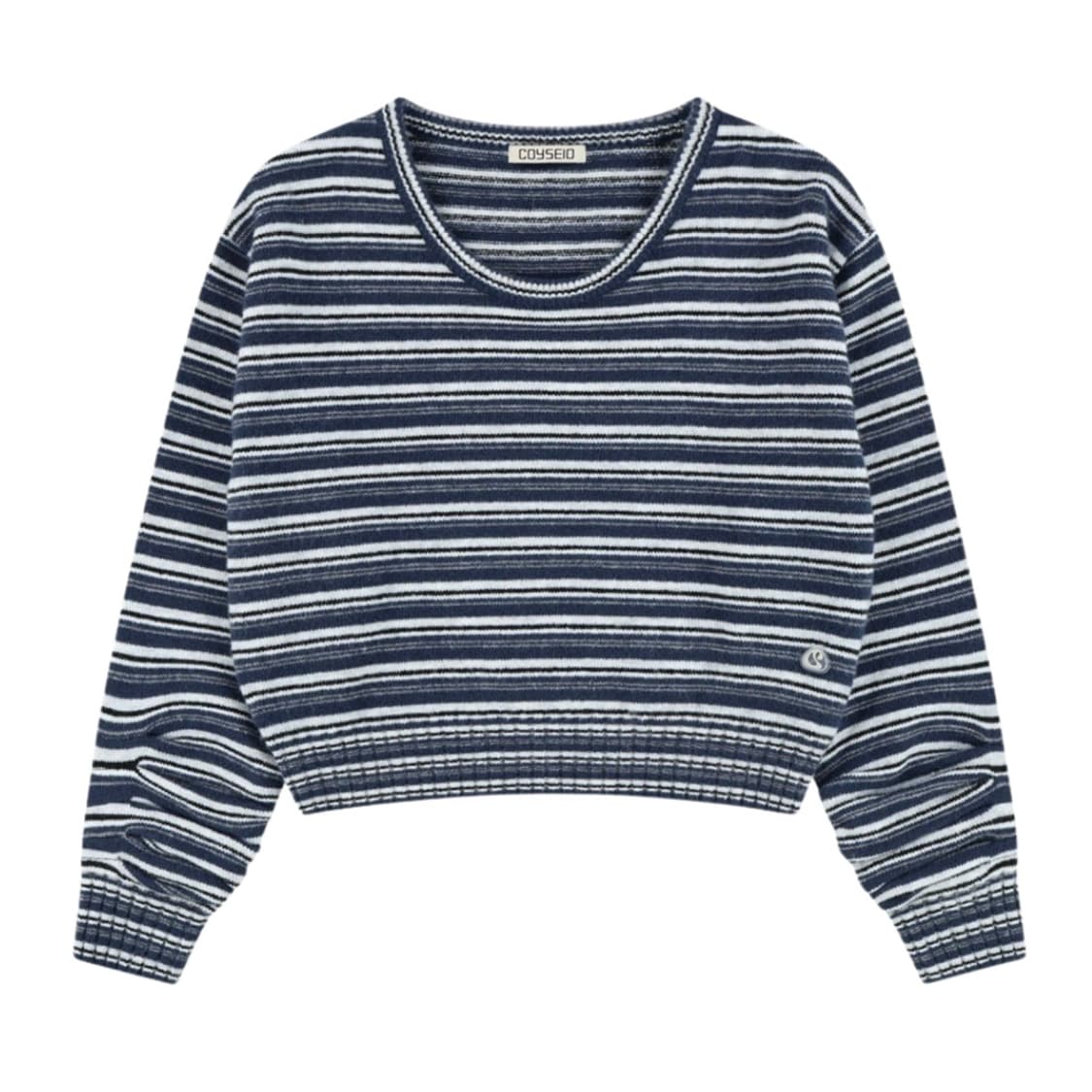 코이세이오 스트라이프 니트 네이비 상품이미지1