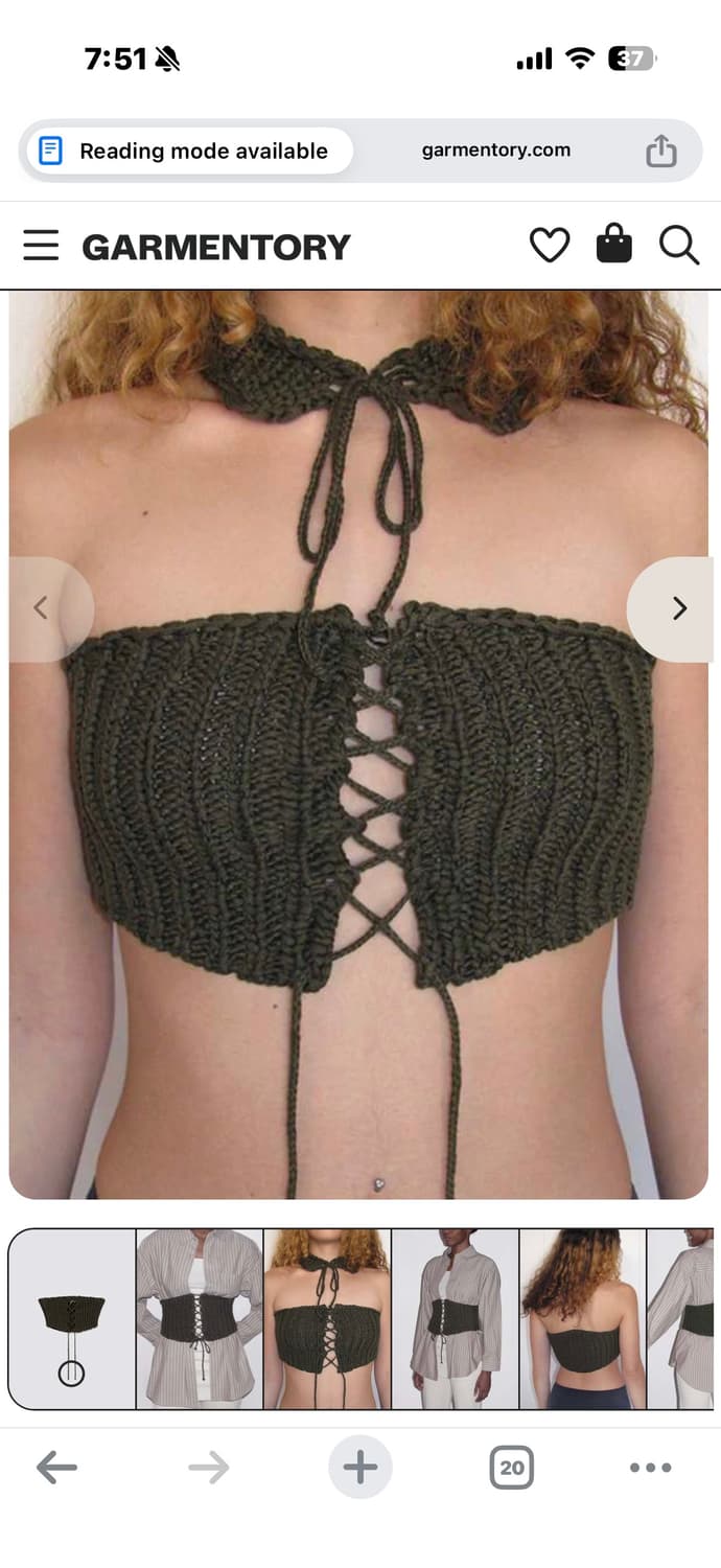 (더스트백0) 팔로마울 탑 니트 카키 상품이미지3