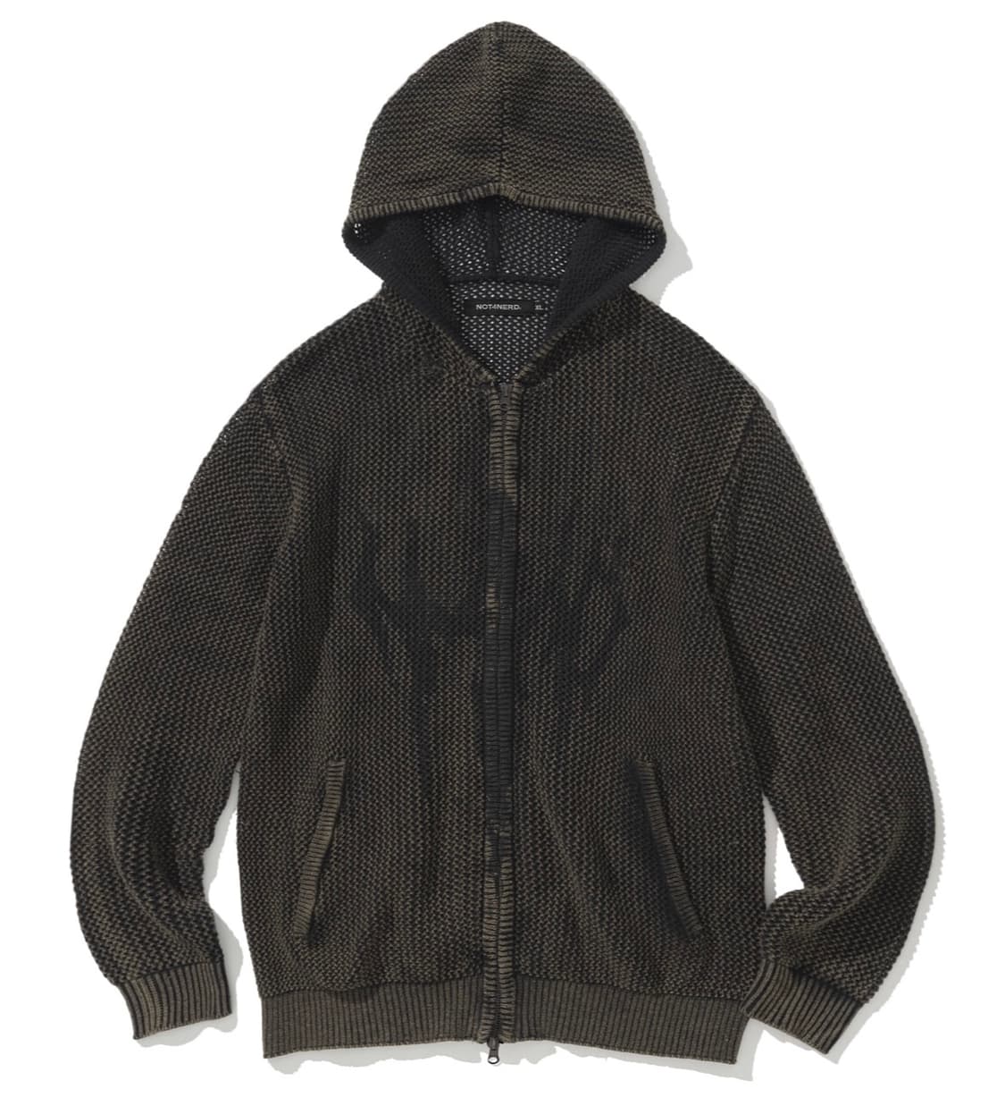 낫포너드 Trident Logo Pigment Hood Zip 상품이미지1