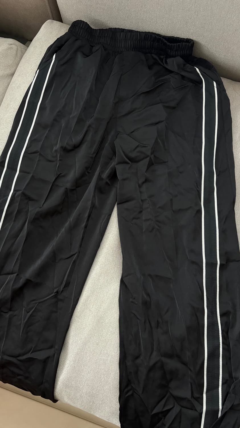 [메타퍼] MET slit wide slacks black 상품이미지2