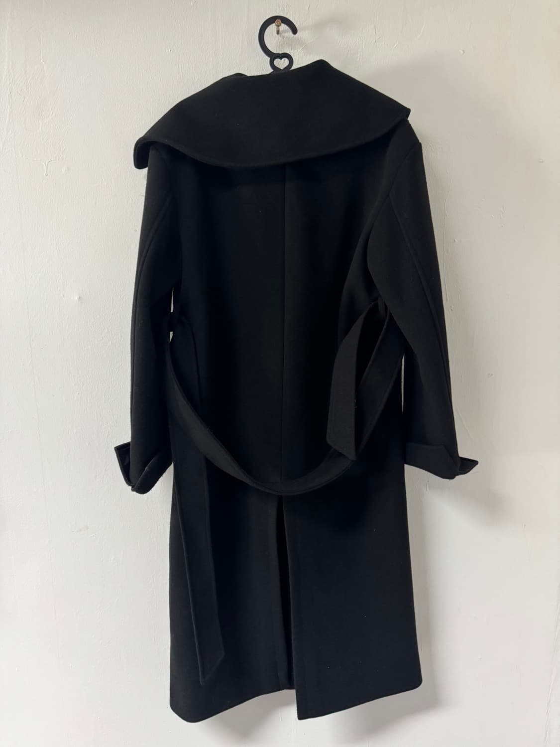 여성 미쏘 MIXXO 미니멀 벨티드 코트 블랙 S 상품이미지3