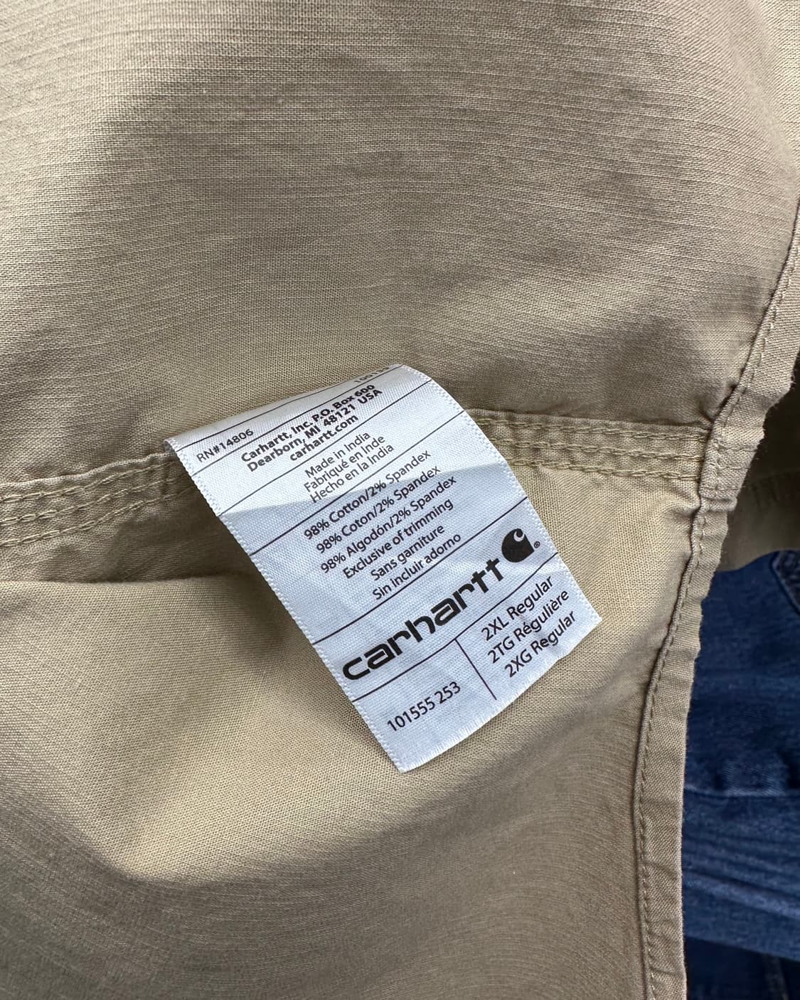 (2XL)칼하트 워크 반팔셔츠-M1763 상품이미지5