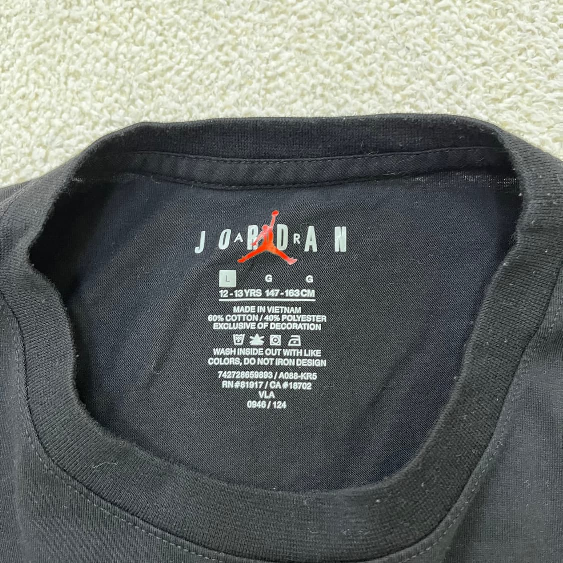 L 나이키 조던 키즈 반팔티 0415M 상품이미지2