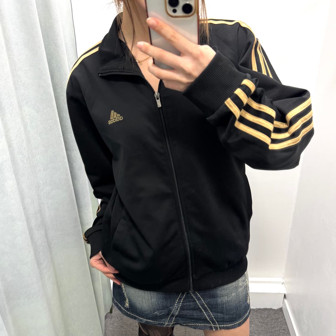 아디다스 블랙 골드 트랙탑 져지 상품이미지1