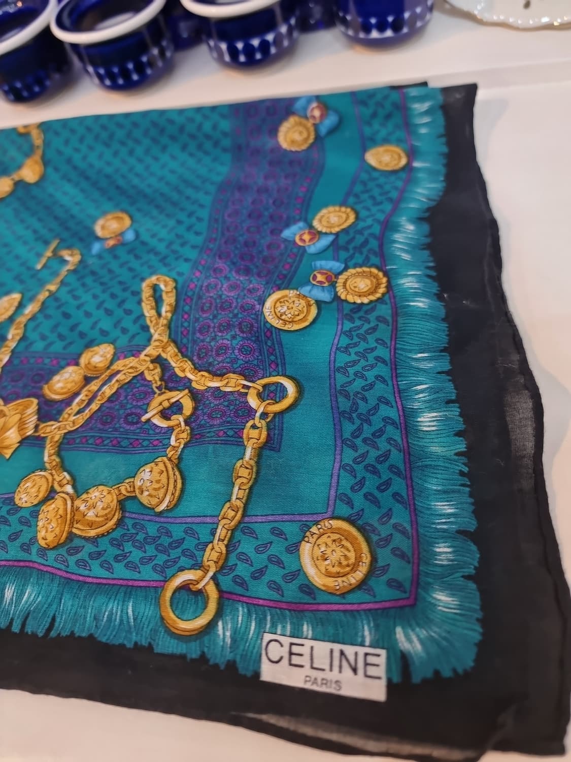 🖤💙 셀린느(CELINE) 빈티지 무드 빅 반다나 손수건/스카프 💙 상품이미지5