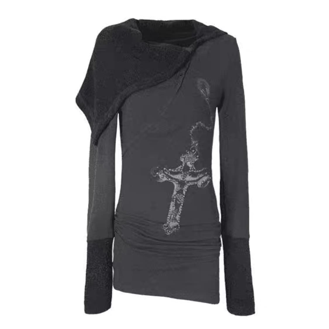 double punch 십자가 목폴라 워머 롱슬리브 상품이미지2