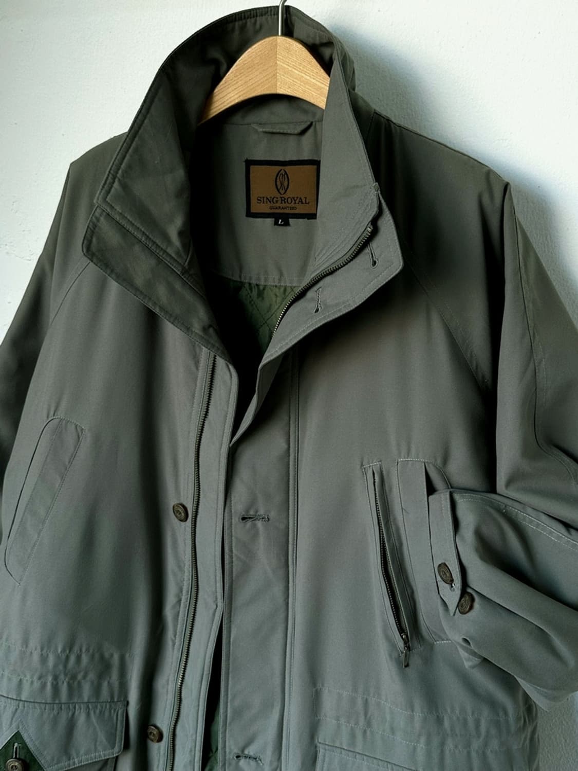 Peach skin padded mil mid coat 상품이미지2