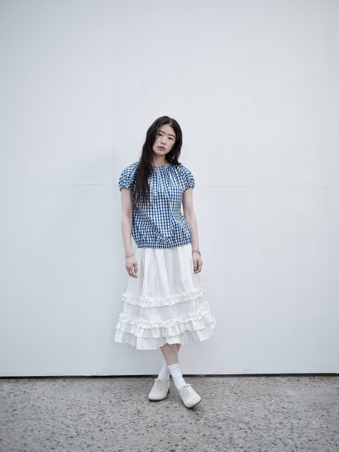 생긴스튜디오 RUFFLE PLEATED MIDI SKIRT 상품이미지2