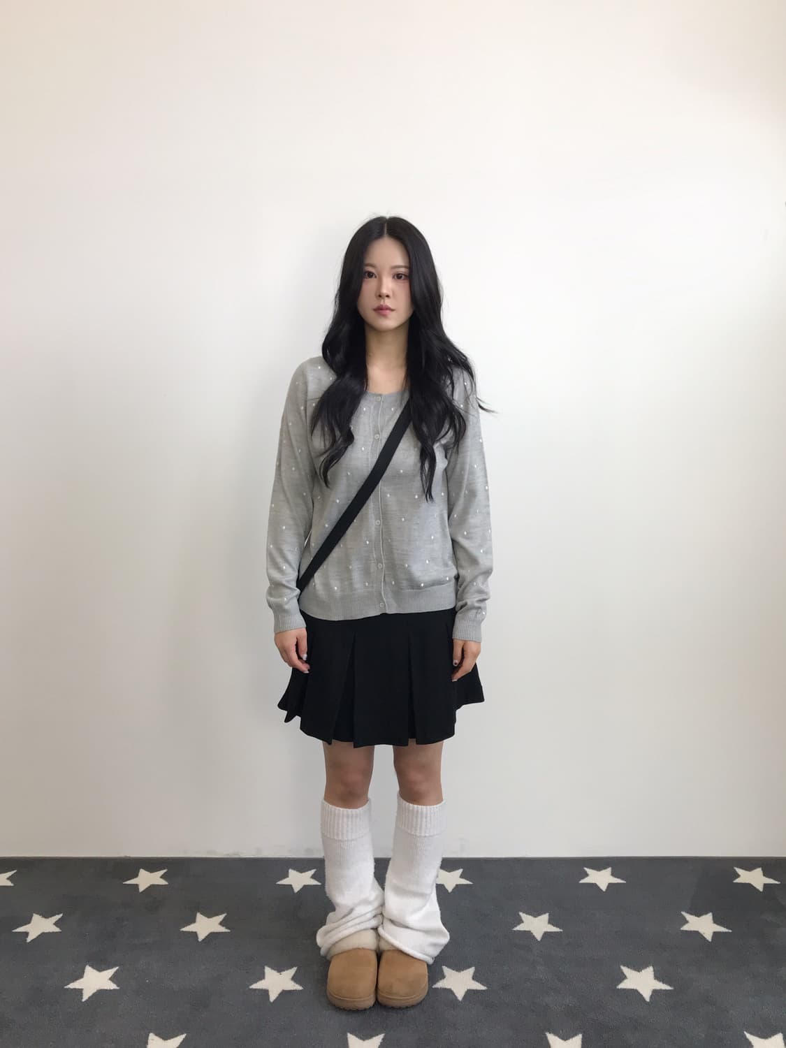 Jpn Gray Dotted Cardigans 상품이미지2