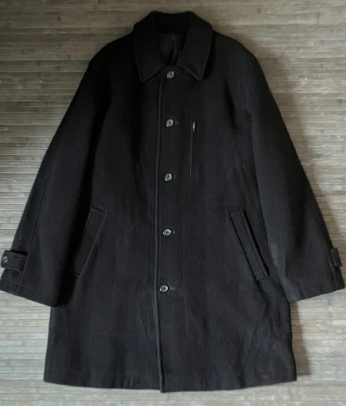 Im product denim black coat 상품이미지1