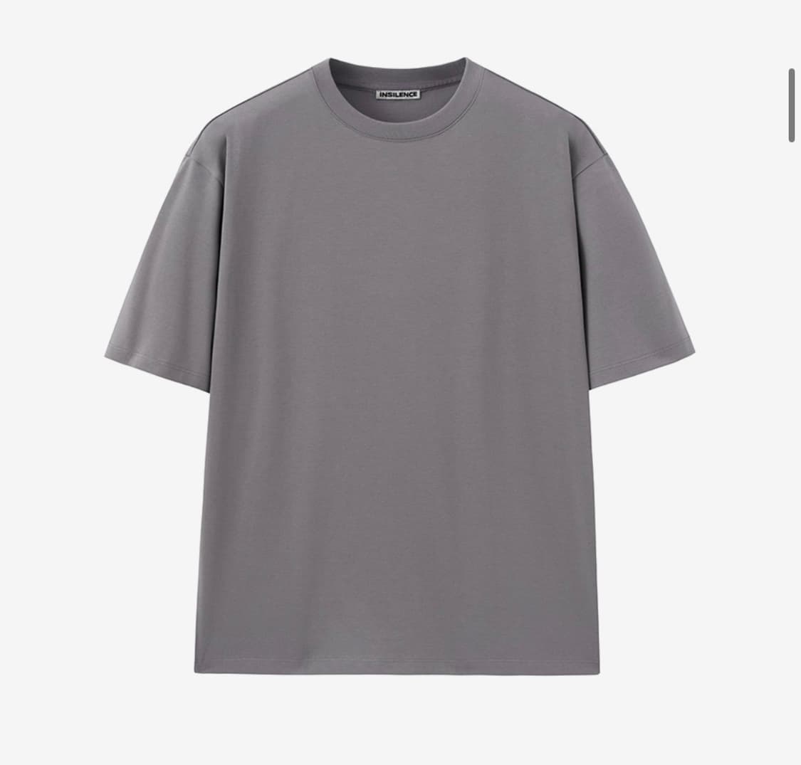 인사일런스 수피마 코튼 프리미엄 티셔츠 그레이 상품이미지2