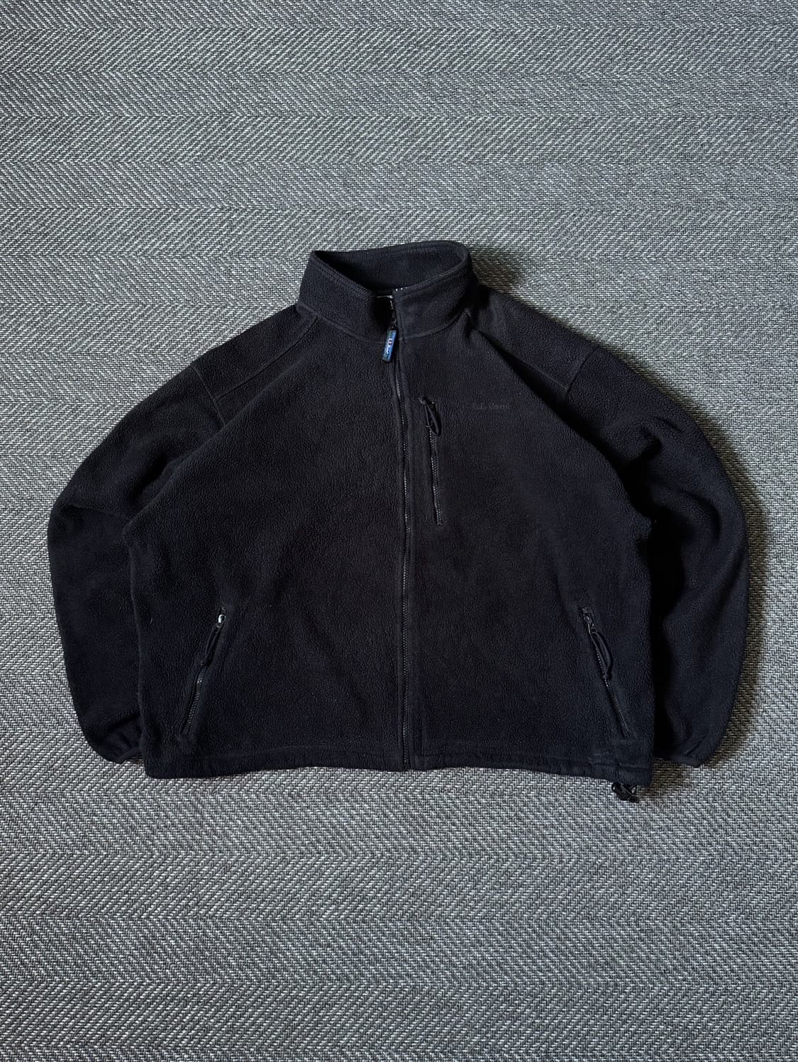 90s USA 엘엘빈 블랙 플리스 집업자켓 (105-110) 상품이미지1