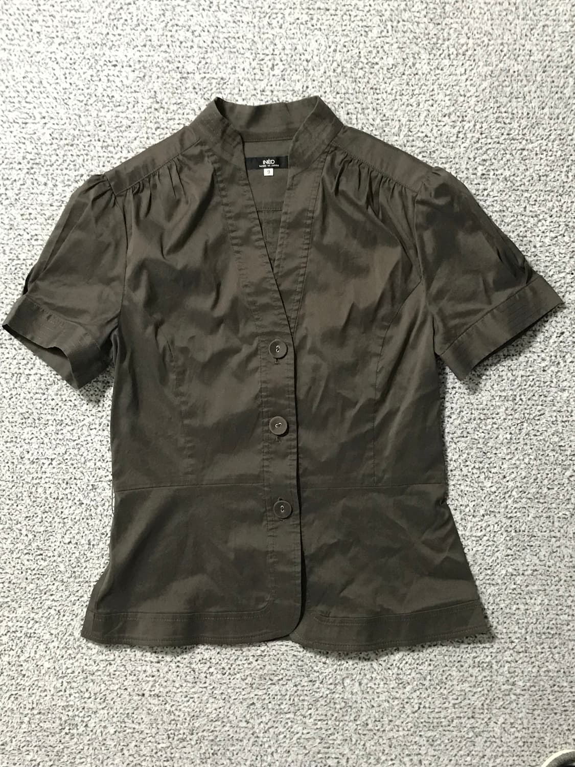 Vintage Olive Belted shirt 상품이미지2