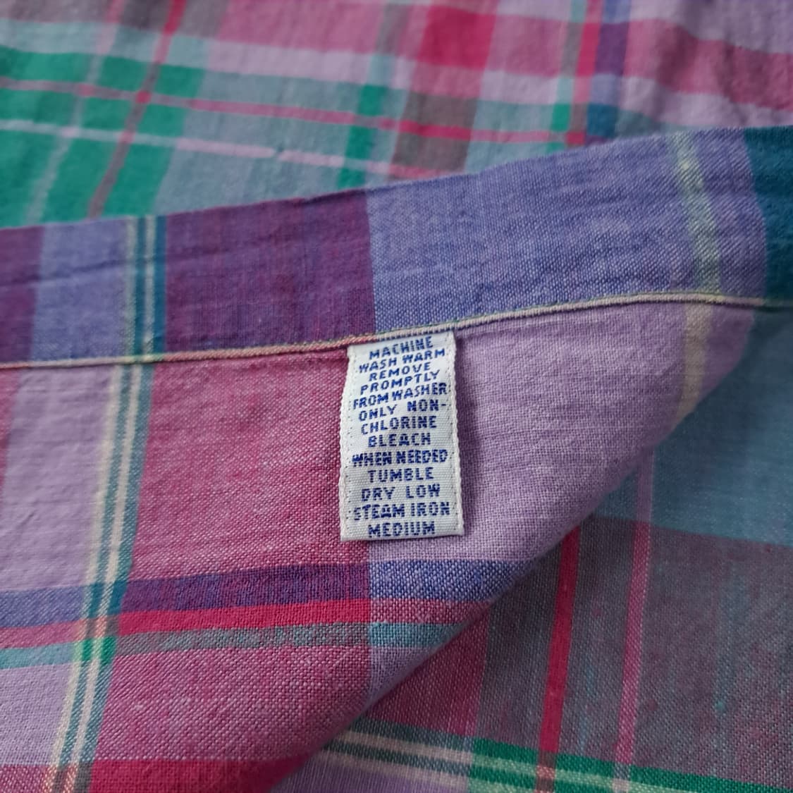 CK214 L 폴로 90s 마드라스체크 쉴드 엠블럼 셔츠 남방 상품이미지5