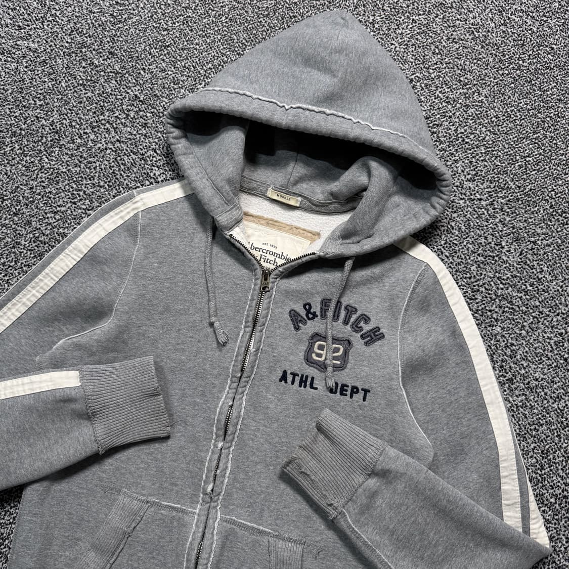 Name : 아베크롬비 사이드라인 그레이컬러 후드집업 :)  상품이미지2