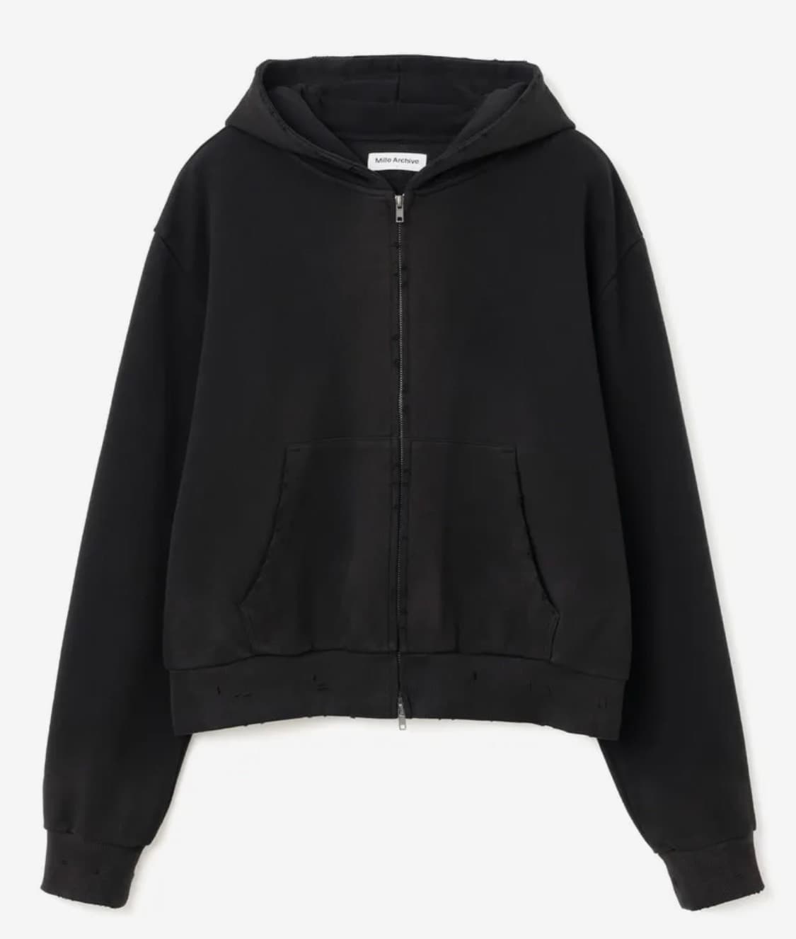 밀로 아카이브 데미지 쇼트 후드집업 상품이미지1