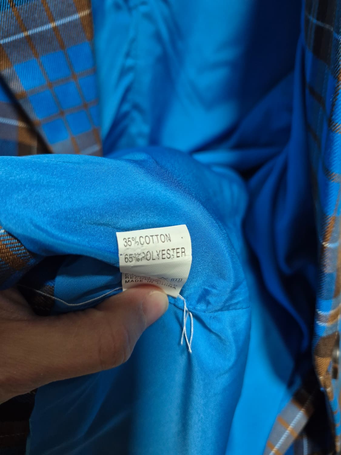 (새상품)DINT 딘트 체크 자켓 블루 브라운 상품이미지9