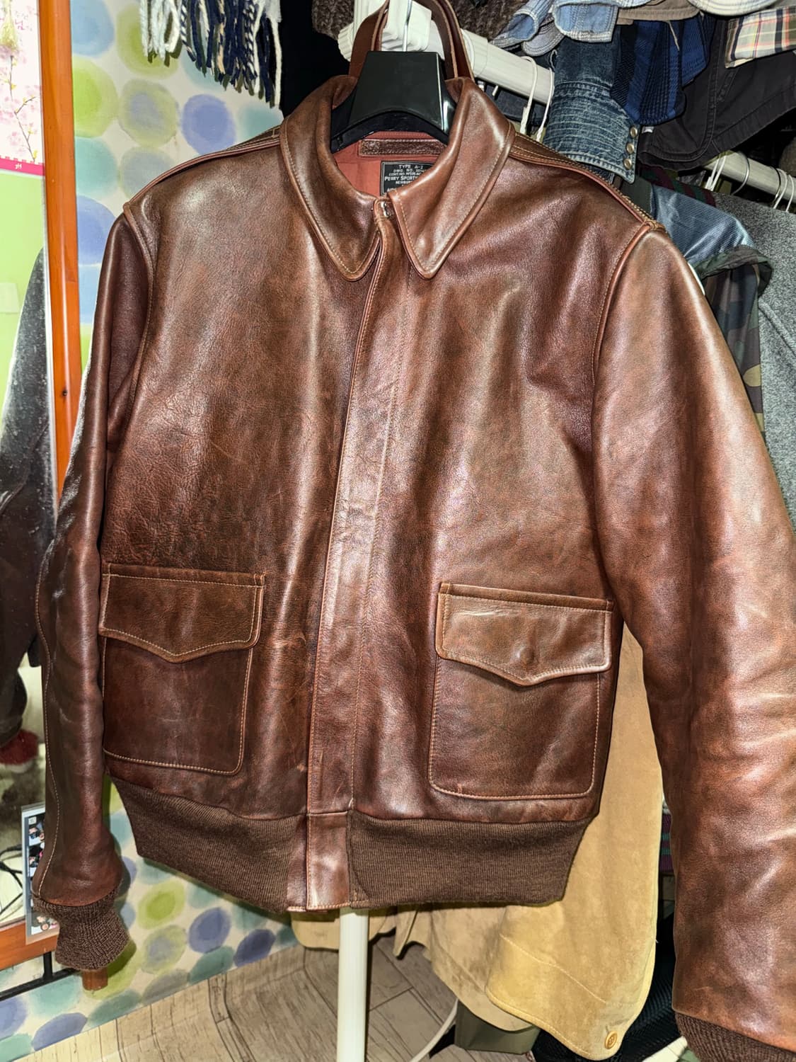 아카펠라클로딩 a2 한정 별주 신키사 홀스하이드 42사이즈 상품이미지4