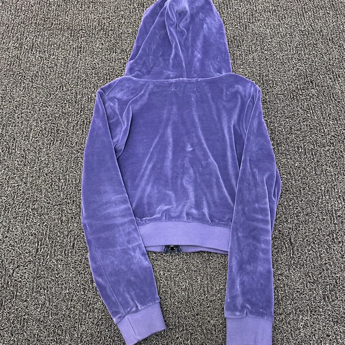 카키포인트 벨벳 큐빅 후드집업 퍼플 상품이미지5