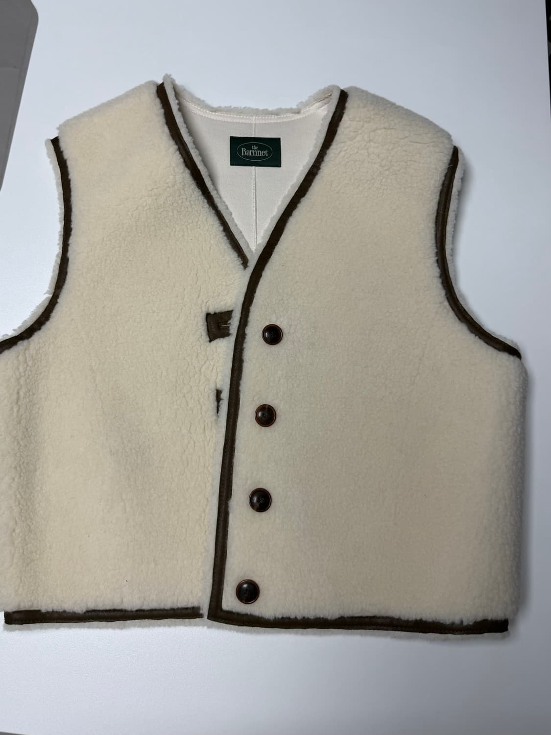 (1회착용) 더바넷 시어링 베스트- 아이보리 상품이미지4